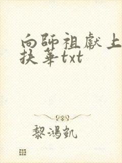 向师祖献上咸鱼扶华txt