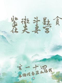 紫微斗数贪狼星在夫妻宫