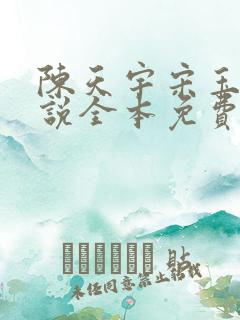 陈天宇宋玉婷小说全本免费阅读