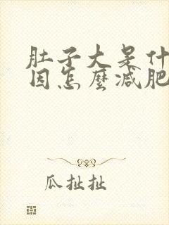 肚子大是什么原因怎么减肥