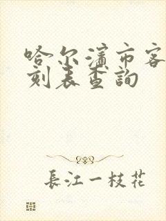 哈尔滨市客车时刻表查询