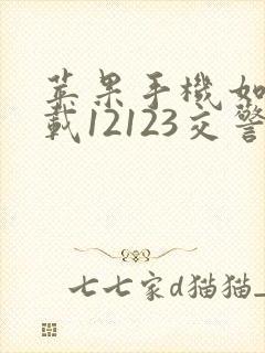 苹果手机如何下载12123交警app软件