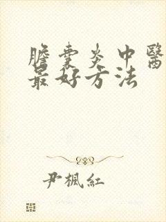 胆囊炎中医治疗最好方法