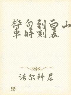 桦甸到白山市客车时刻表