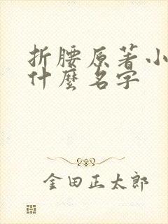 折腰原著小说叫什么名字