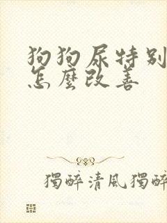 狗狗尿特别黄稠怎么改善