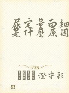 尿定量白细胞高是什么原因引起的