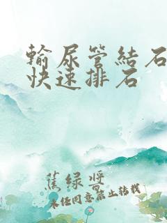 输尿管结石怎么快速排石