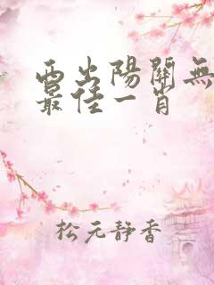 西出阳关无故人最佳一肖