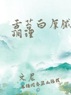 舌苔白厚腻中医调理