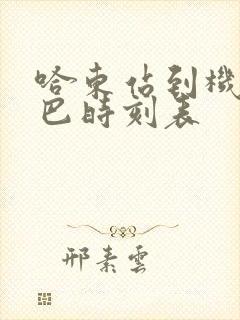 哈东站到机场大巴时刻表