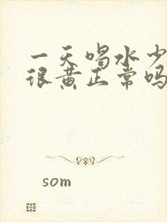 一天喝水少尿液很黄正常吗