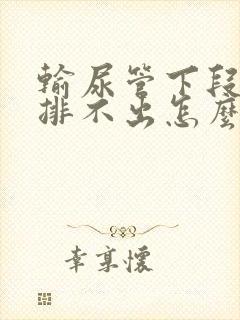 输尿管下段结石排不出怎么办