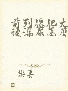 前列腺肥大手术后漏尿怎么办