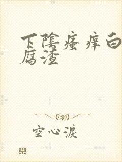 下阴瘙痒白带豆腐渣