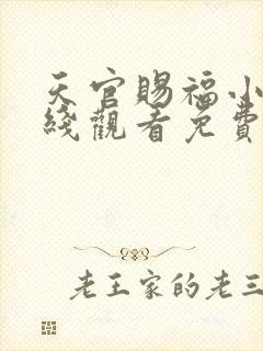 天官赐福小说在线观看免费完整版