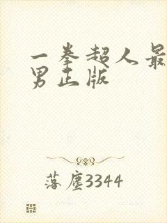 一拳超人最强之男正版