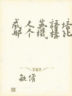 成人英语培训班哪个机构比较好