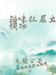 猫咪拉尿出黄粘稠物