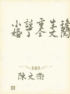 小说重生后我逃婚了全文阅读