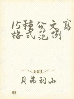 15种公文写作格式范例