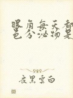 眼角每天都有白色分泌物是怎么回事