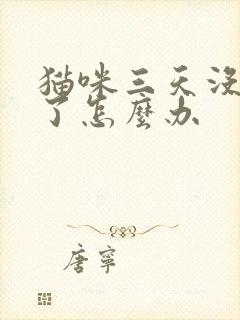 猫咪三天没拉尿了怎么办