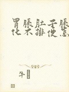 胃胀肚子胀不消化不排便怎么办