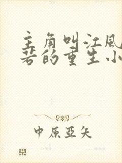 主角叫江风唐灵若的重生小说