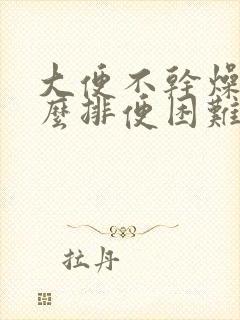 大便不干燥为什么排便困难