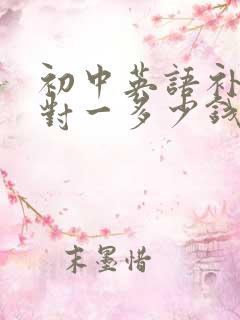 初中英语补习一对一多少钱一小时