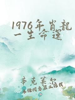 1976年肖龙一生命运