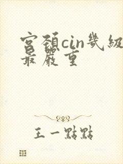 宫颈cin几级最严重