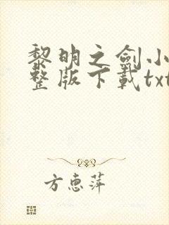 黎明之剑小说完整版下载txt