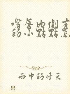 嘴唇内侧有白色的小点点怎么回事