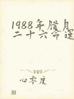 1988年腊月二十六命运