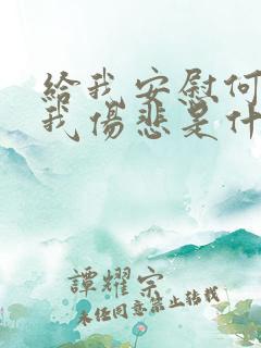 给我安慰何必怕我伤悲是什么歌