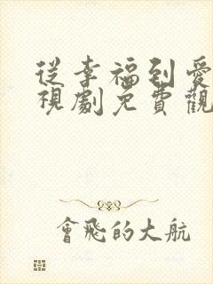 从幸福到爱情电视剧免费观看