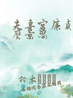 夫妻宫廉贞是什么意思