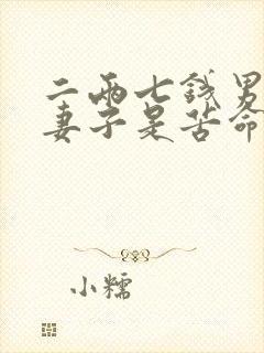 二两七钱男命得妻子是苦命吗