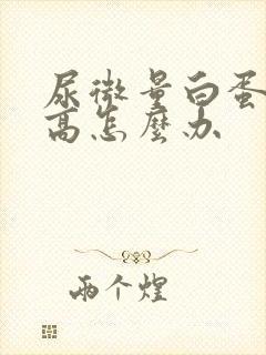 尿微量白蛋白过高怎么办