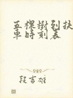 五棵树到扶余客车时刻表