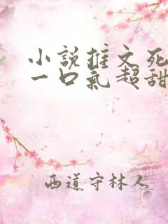 小说推文死对头一口气超甜