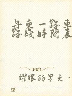 丹东一路车公交路线时间表