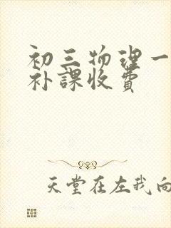 初三物理一对一补课收费