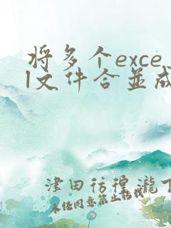 将多个excel文件合并成一个文件