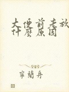 大便前老放屁是什么原因