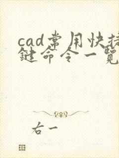 cad常用快捷键命令一览表