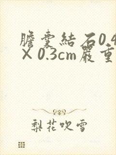 胆囊结石0.4×0.3cm严重吗