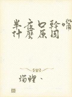 半夜口干嘴苦是什么原因